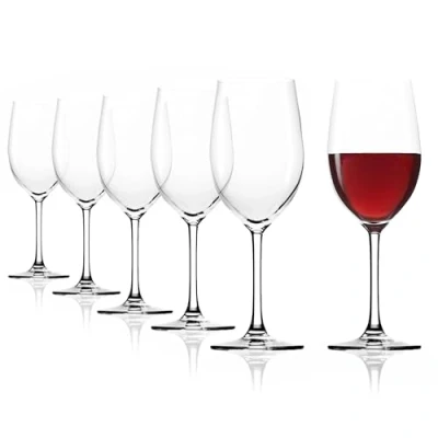 Afbeelding van STÖLZLE LAUSITZ Classic Rodewijnglas, 448 ml, set van 6 stuks, vaatwasmachinebestendig, onbreekbaar, hoogwaardig kristalglas, hoogste kwaliteit