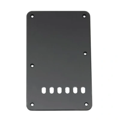 Afbeelding van Musiclily Vintage stijl Strat Tremolo Backplate voor Fender USA/Mexican Standard Stratocaster Moderne Stijl, 1 laags Mat Zwart