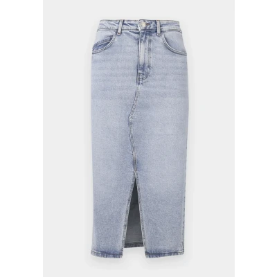 Afbeelding van Vero Moda Vmnatalie Skirt Kokerrok, Dames, Maat: XS, Light blue denim