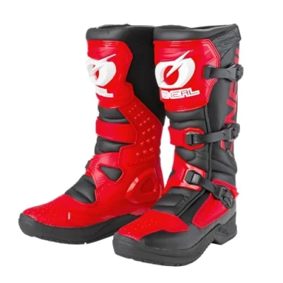 Afbeelding van O&#039;NEAL Motorcross Laarzen Motorcycle Enduro Binnen enkel, voet, en Shift Zone Bescherming, Geperforeerde Voering, Hoge Kwaliteit Microfiber RSX Volwassen Rood Maat 49