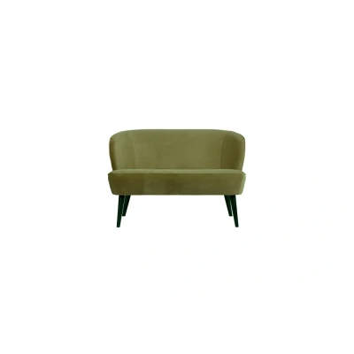 Afbeelding van Woood Sara bankje 110cm velvet army Stof