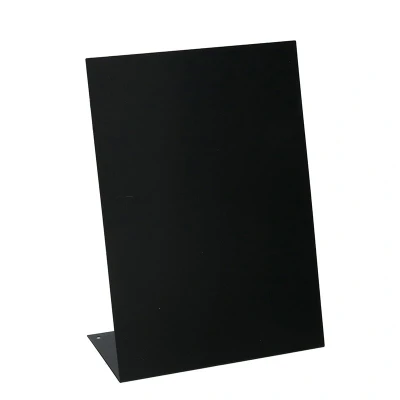 Afbeelding van 6x Krijtbord tafel Standaard Metaal A5 Zwart