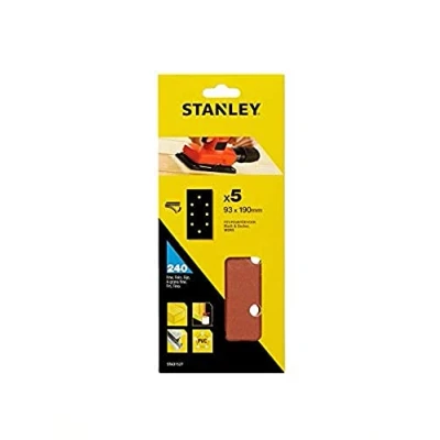 Afbeelding van Stanley Schuurstroken Vlakschuurmachine Sta31527 xj 93x190mm K240 5 Stuks