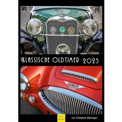 Afbeelding van Edition Seidel Premium kalender klassieke oldtimer 2025 formaat DIN A3 wandkalender auto sportwagen cabriolet hobby Christian Müringer