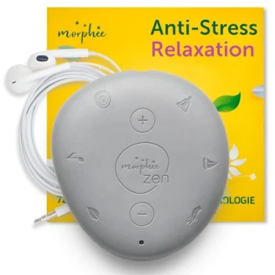 Afbeelding van Morphée Zen Meertalige versie (Frans, Nederlands, Engels, Duits) 1e Nomadische Meditatie Pebble voor diepe ontspanning in een handomdraai 500.000 klanten