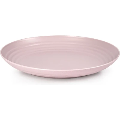 Afbeelding van PlasticForte Rond bord/camping bord D22 cm lichtroze kunststof Dinerborden