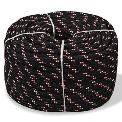 Afbeelding van vidaXL Boottouw 6 mm 100 m Polypropyleen Zwart Boot Touw Aanmeertouw Touwen