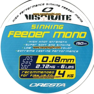 Afbeelding van Cresta Visorate Sinking Feeder Mono 150m Nylon 0.18mm