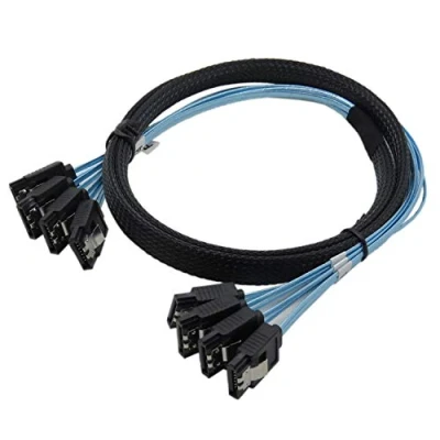 Afbeelding van CABLEDECONN Sata3 III SAS kabel High Speed 6 Gbps Kwaliteit voor Server 4 stks/set 0,5 m