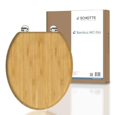 Afbeelding van Schütte Toiletzitting Natural bamboe van massief