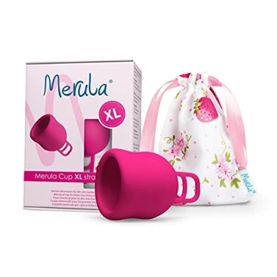 Afbeelding van Merula herbruikbare menstruatiecup XL strawberry roze