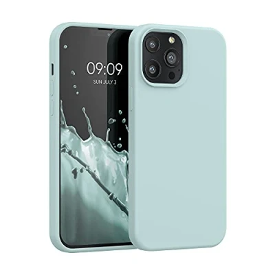 Afbeelding van kwmobile telefoonhoesje compatibel met Apple iPhone 13 Pro Max hoesje Zachte case voor smartphone Back cover in cool mint