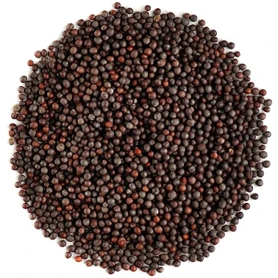 Afbeelding van Zwarte Mosterd Zaden Geheel Bio Bruin Zaad Kruidig Ingrediënt Donker Mosterdzaad Mosterdzaden