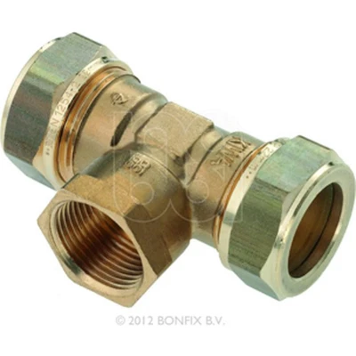 Afbeelding van Bonfix overgangs T koppeling 15 x 1/4&quot; bi.dr. mm knel