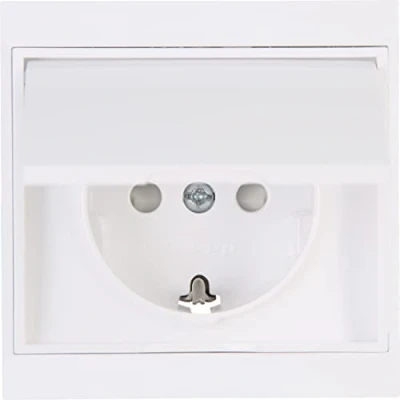 Afbeelding van Kopp Malta Wandcontactdoos met randaarde, klapdeksel en verhoogde contactbeveiliging, arctic wit, 911513086