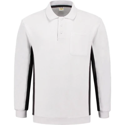 Afbeelding van Tricorp Polosweater Wit Donkergrijs Maat 4XL