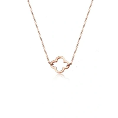 Afbeelding van Elli Cloverleaf Ketting roségoldcoloured, Dames, Maat: 40, Roségold coloured