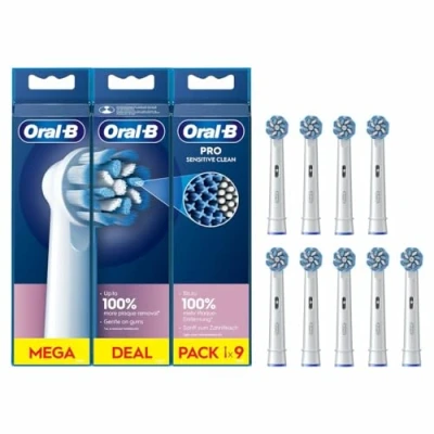 Afbeelding van Oral b Opzetborstels Sensitive Clean 9 Stuks