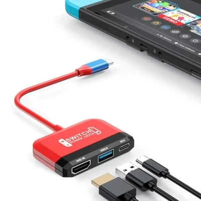 Afbeelding van schakelaar dock voor Nintendo Switch/OLED Switch, 3 in 1 Mini Switch TV met 4K HDMI USB 3.0 poort C PD 100W opladen, reizen draagbaar