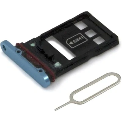 Afbeelding van MMOBIEL Sim Tray Kaart Houder Nano Slot Compatibel met Huawei P30 Pro (aurora blue blauw)