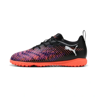 Afbeelding van Puma Future 8 PLAY TT JR Unisex Voetbalschoenen voor kunstgras kinderen, Maat: 34, Black/white/glowing red Hoogwaardig imitatieleer