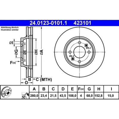 Afbeelding van Ate Remschijf 24.0123 0101.1
