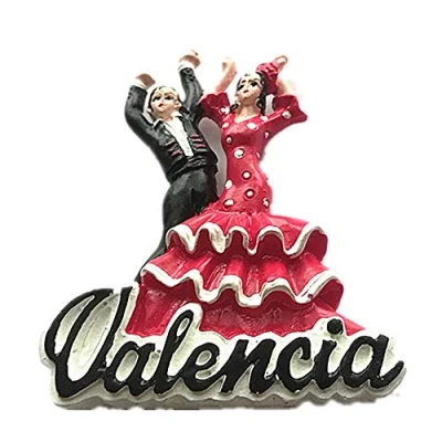 Afbeelding van 3D danser van Valencia Spanje Koelkast Magnet,Home &amp; Keuken Decoratie sticker,Spanje Magneet toeristische souvenir geschenk