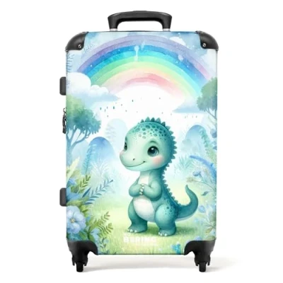 Afbeelding van NoBoringSuitcases.com® Dino kinderkoffer jongen Trolley kind jongens 20 kg bagage