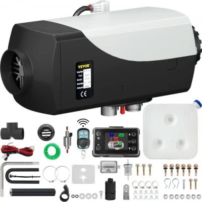 Afbeelding van VEVOR Diesel Standkachel 8KW 12V Luchtverwarmer met een Intelligente LCD monitor en Afstandsbediening Brandstoftank van 10 L Autoverwarming Auto Heater Voor Vrachtwagens Camper Boot Bus Kan Aluminium Rv