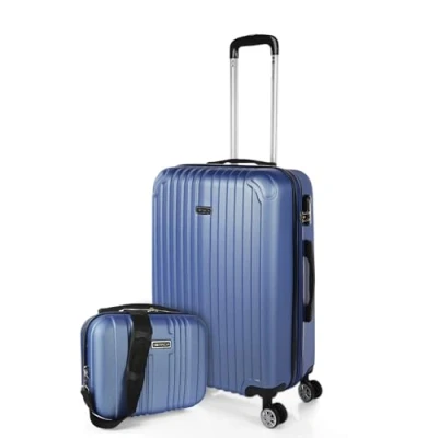 Afbeelding van ITACA Grote Koffer Trolley Reiskoffer van ITACA. Groot 4 Wielen Combinatieslot. ABS harde schaal T71570B, Saffierblauw