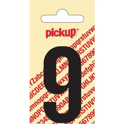 Afbeelding van Plakcijfer Nobel Sticker zwarte cijfer 9 Pickup