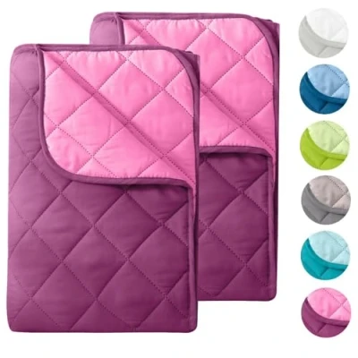 Afbeelding van Zomerdekbed van microvezel in omkeerbaar design, 135 x 200 cm, OekoTex, paars en roze, wasbaar op 95 C, licht dekbed voor camping warme dagen, zonder hoes te gebruiken, 2 delige set, stuks