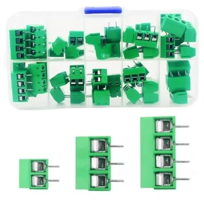 Afbeelding van Tkxjry 50 stuks PCB schroefklemmen, mount screw terminal blok, montage schroefklemmenblok, block stekker, 5 mm schroef 2 pins/3 pins/4 pins schroefklem