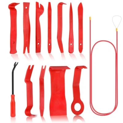 Afbeelding van Sukudon 13 stks Car Trim Removal Tool Auto deurpaneel Tools Strong Pry Kit voor Dash Center Console Audio Radio Installatie en reparatie