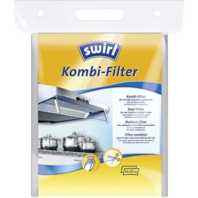 Afbeelding van Swirl Combi filter voor platte kappen incl. wegwerphandschoenen, signaal sterke verzadigingsindicatie, 47 x 57 cm, per stuk verpakt