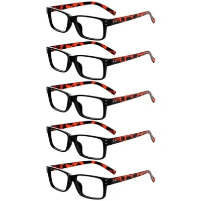 Afbeelding van Eyekepper Mannen Vintage Lezen Brillen 5 Stuks Leesbrillen voor Heren Dames Schildpad Lijst +2.00