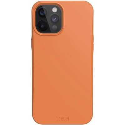 Afbeelding van Apple iPhone 12 Pro Max Hoesje Gerecycled Siliconen en TPU (zacht) UAG Softcase/Backcover Oranje Telefoonhoesje Shockproof/Valbescherming