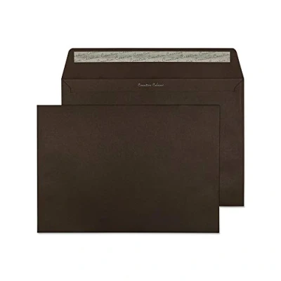 Afbeelding van Blake Creative Colour C4 229 x 324 mm 120 gsm Peel &amp; Seal Portemonnee Enveloppen (426) Bittere Chocolade Pack van 250