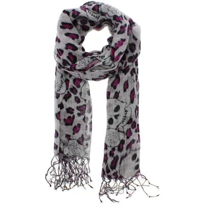 Afbeelding van Zac&#039;s Alter Ego Sjaal Pink Skulls, Roses &amp; Leopard Print Roze