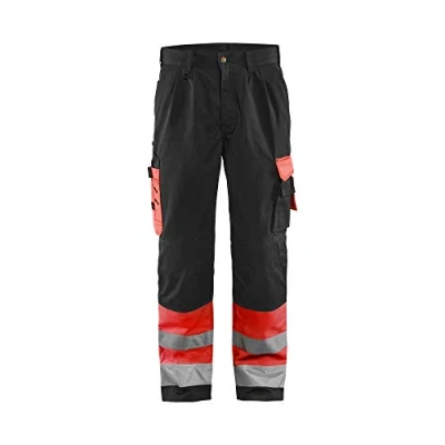 Afbeelding van Blaklader Werkbroek Hi vis 158 4 ROOD/ZWART D100