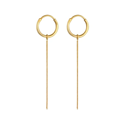 Afbeelding van Elli Hoops Trend Basic Oorbellen goldcoloured, Dames, Maat: One Size, Gold coloured