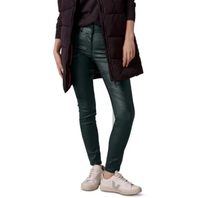 Afbeelding van CECIL Gecoate broek, fir green, 27W / 30L