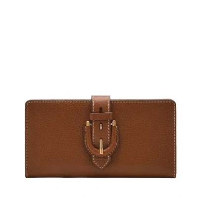 Afbeelding van Fossil Tab Bifold Harwell voor dames LiteHide leer, SL10032200, bruin, 17.15 cm L x 1.91 W 8.89 H, Casual