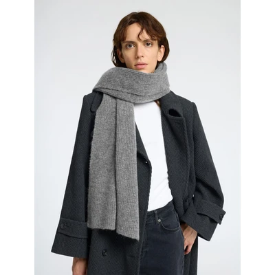 Afbeelding van Selected Femme Slfmaline NOOS Sjaal, Dames, Maat: One Size, Medium grey melange