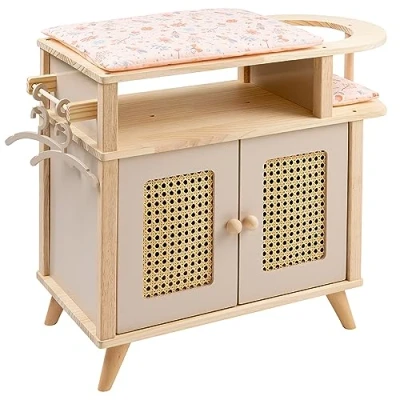 Afbeelding van howa Houten poppencommode mini flower s.