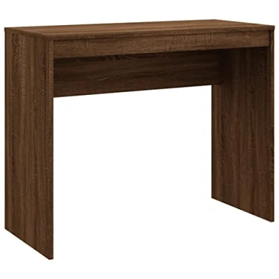 Afbeelding van vidaXL Bureau 90x40x72 cm bewerkt hout bruineikenkleurig, schrijftafel, schrijfbureau, studeerbureau, buro, schrijf bureau, schrijftafels, buro&#039;s