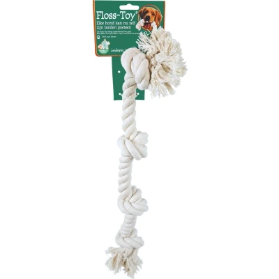 Afbeelding van Floss toy wit 4 knoop Gebr. de Boon