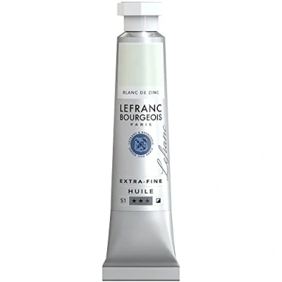 Afbeelding van Lefranc Bourgeois 405026 Extra fijne olieverf met hoogwaardige kunstenaarspigmenten, lichtecht, verouderingsbestendig 20ml Tube, Zinc White