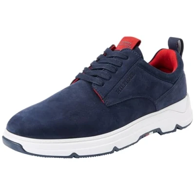 Afbeelding van Tommy Hilfiger Heren Nubuck Mix Hybrid Shoe Driver, Desert Sky, 8 UK, woestijn hemel, 42 EU