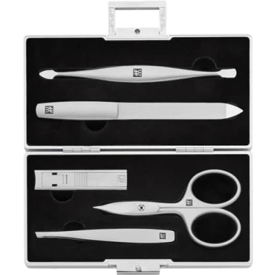 Afbeelding van ZWILLING Twinox Manicure 5 Delige Set met Stevige Aluminium Behuizing, Zwart